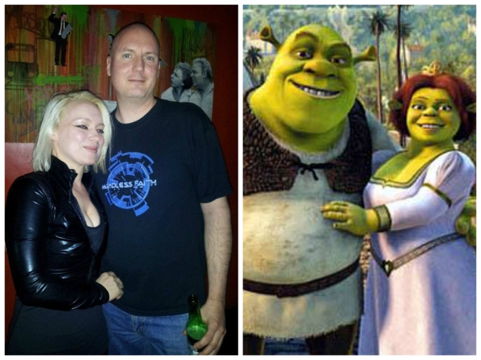Ania Ziolkowksa / Ania Anicca & Chris Exeris of Mindless Faith & Grains of Sound really do look like Shrek & Fiona, don't they? 